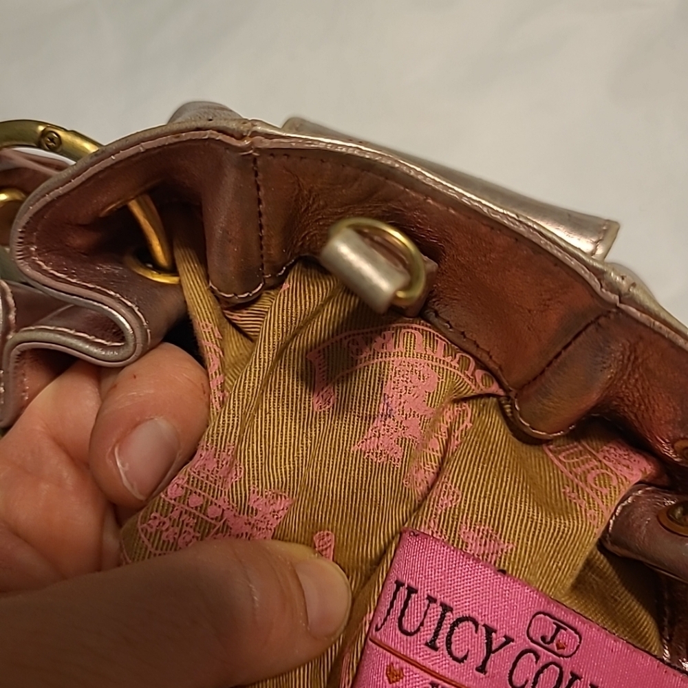Juicy Couture Y2K Pink Metallic Handbag, Flaws - Picture 13 of 16